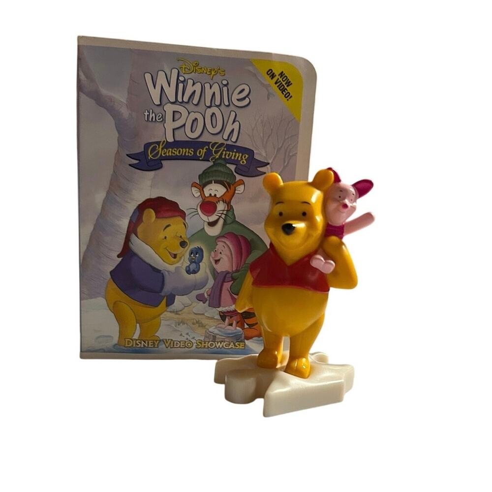 Y2K Winnie the Pooh Seasons of Giving VHS style McDonalds Happy Meal toy